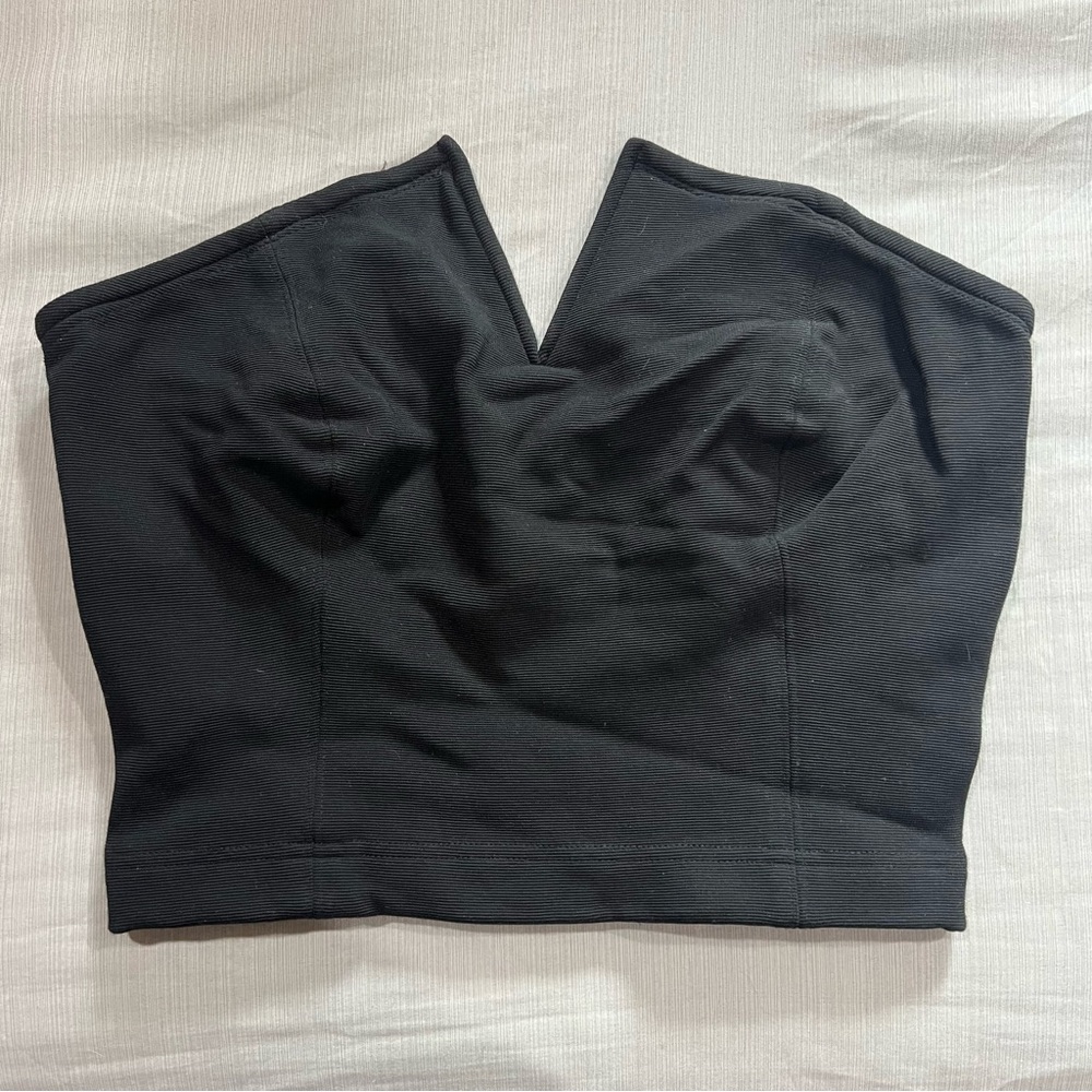 MAEVE Elegant Black Strapless Top